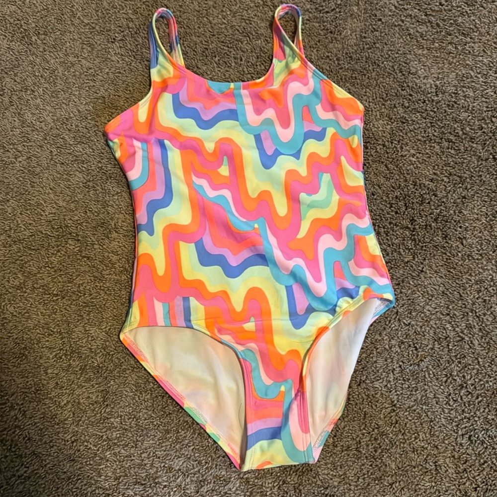 Cat & Jack girls size L (10/12) colorful one piece